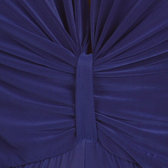 FINAL PRICE--{HP 7/13} Silky Blue Halter Jumpsuit - Picture 3 of 6