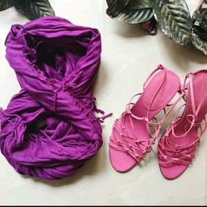 Tropical pink sandals