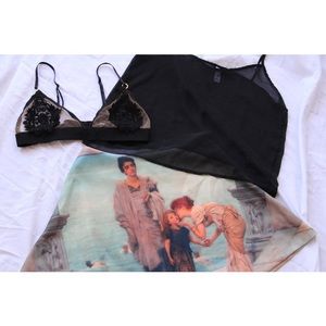 Romwe fine art circle skirt