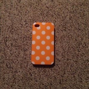 Orange and white polka dot iPhone 4/4s case!