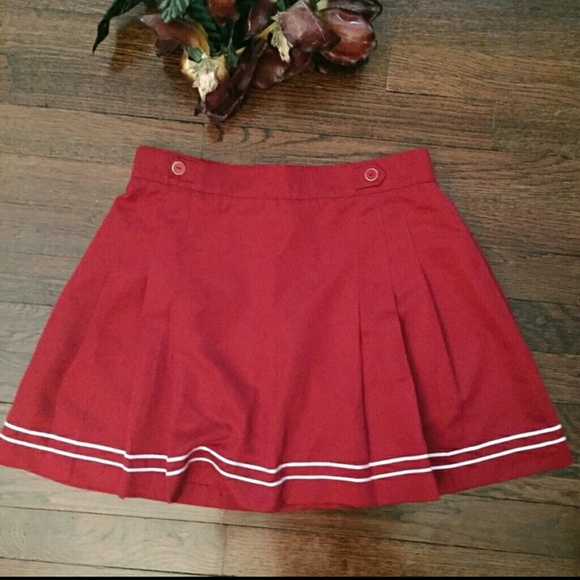 Red tennis inspired skirt