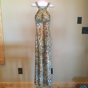 Cheetah print formal dress