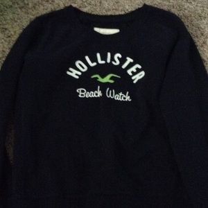 Navy hollister crew neck