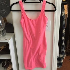Hot pink tight dress