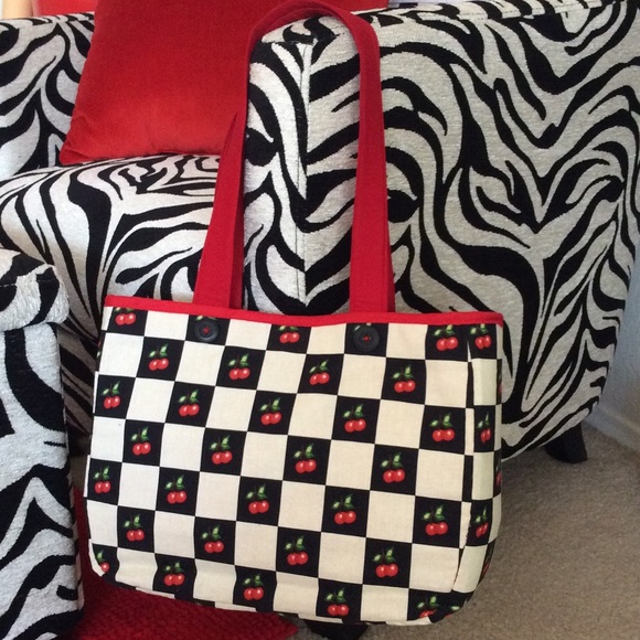 Cherry Print Shoulder Bag/Purse