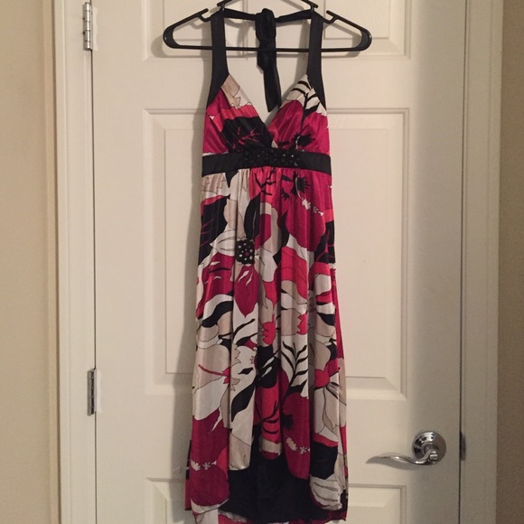 Floral halter dress