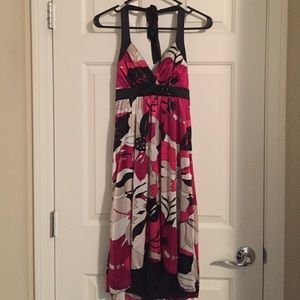 Floral halter dress