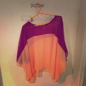 Peach and magenta oversized TRADED