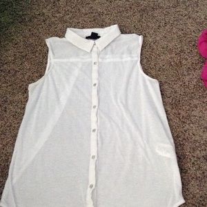 Mesh sleeveless button up