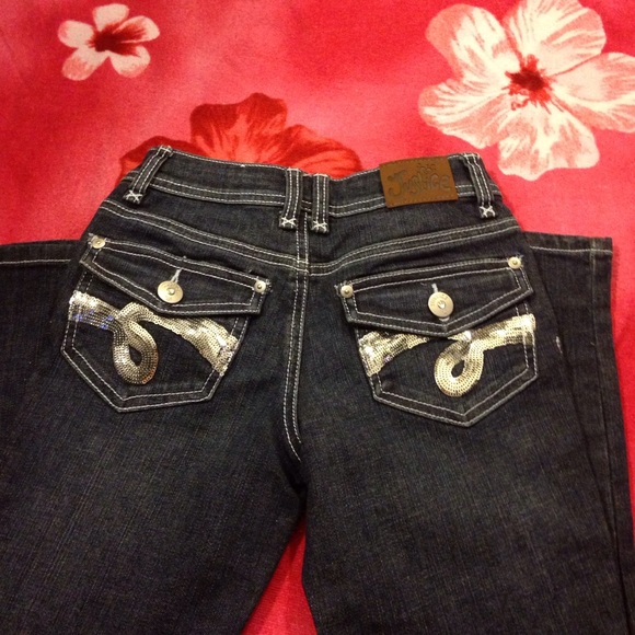 Justice sparkly jeans - Picture 3 of 4