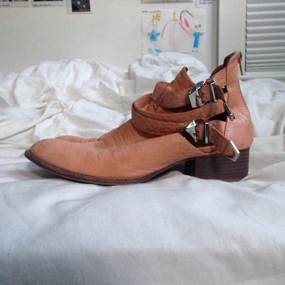 Jeffrey Campbell Faux Snakeskin Ankle Boots