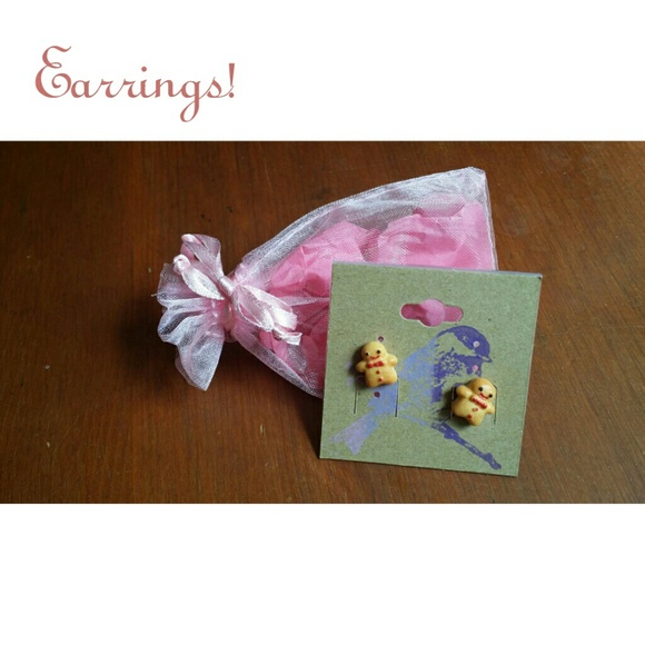 Mini Gingerbread Earring Studs!