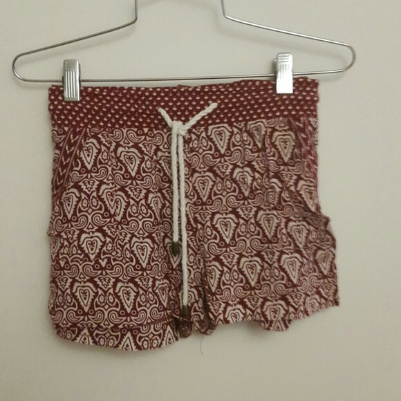 High waisted printed shorts