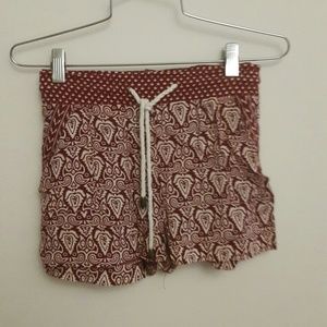 High waisted printed shorts