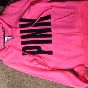 Pink zip up hoodie