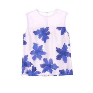 Rebecca Taylor Floral Organza Top