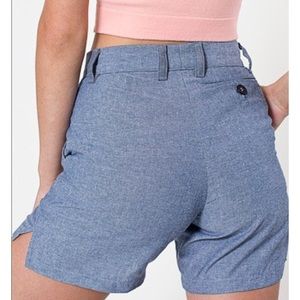 American Apparel Chambray Welt Pocket Shorts