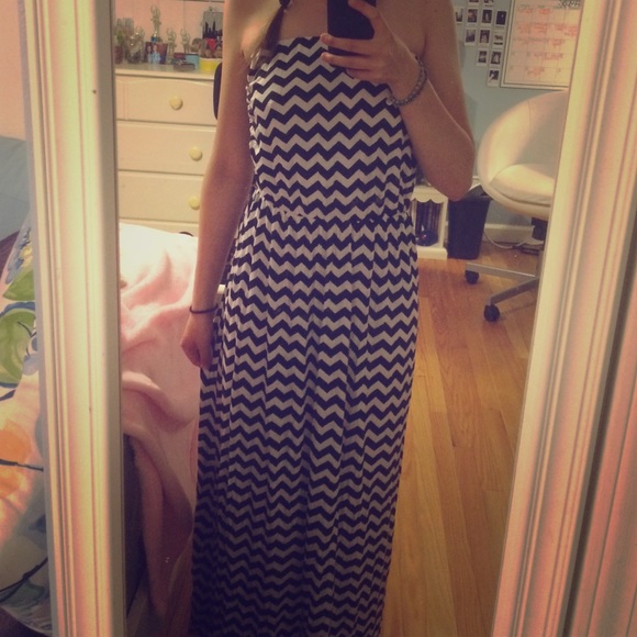 Chevron maxi dress