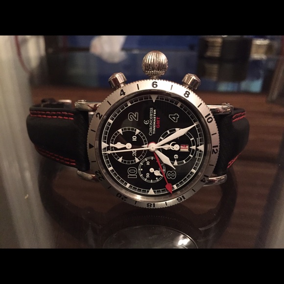 Real authentic luxury black watch GMT chronoswiss main image 4
