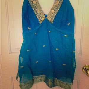 Sold*Beautiful India inspired stitched tank top 💕