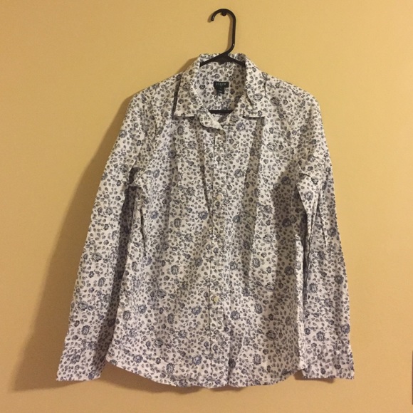 NWOT J. Crew Floral Button Up Blouse