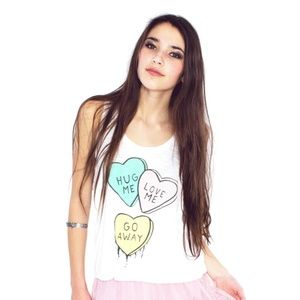 Jawbreaking Raw Edges Muscle Crop Tank