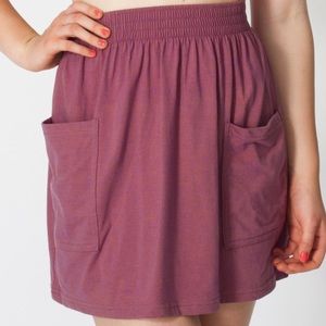 NWOT Melange Maroon Jersey Pocket Skirt