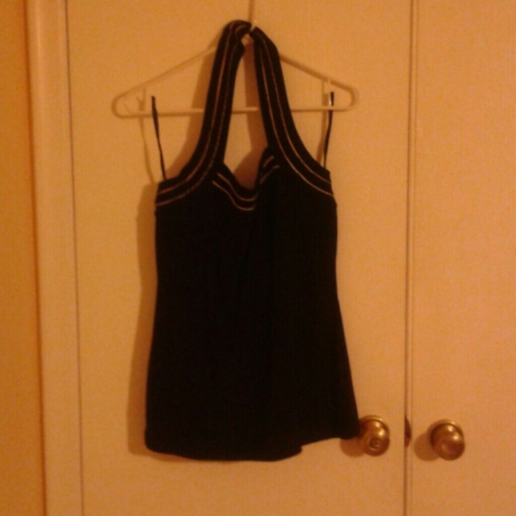 White House Black Market black with tan piping