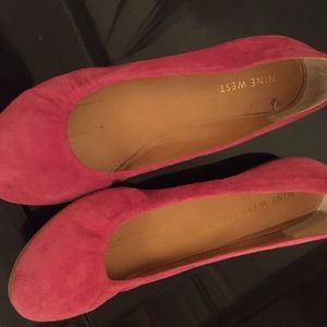Pink Suede Nine West Flats