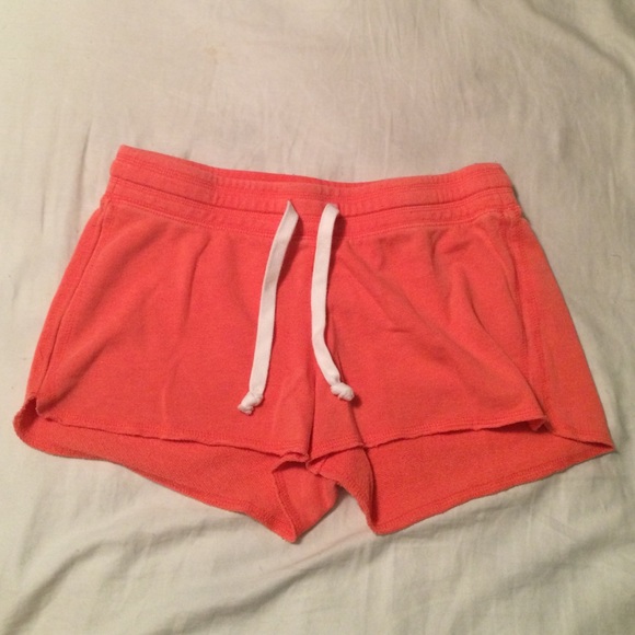 Peach colored lounge shorts