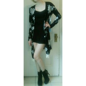 Rose Lace Trim Duster