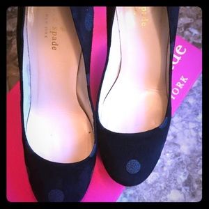 Kate Spade black polka dot pumps size 8
