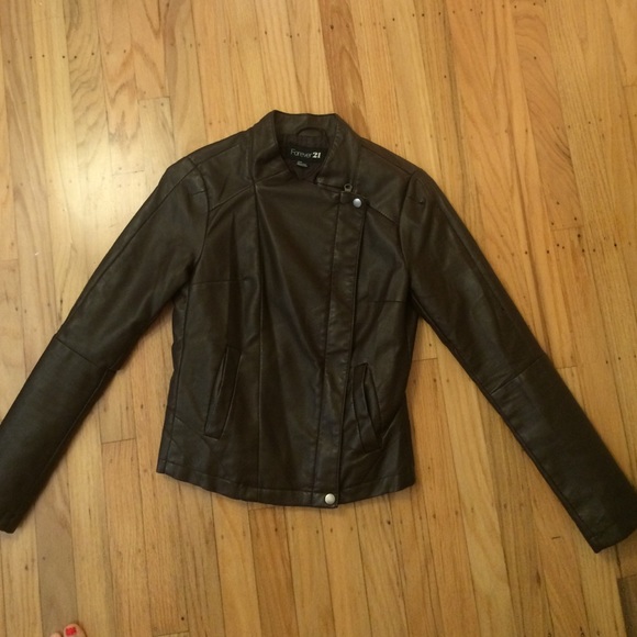 Brown moto jacket Forever 21