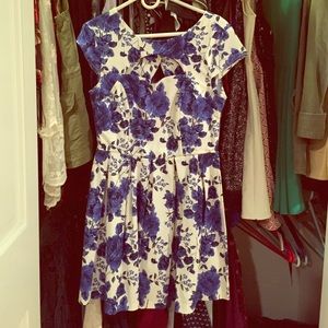 Blue floral dress