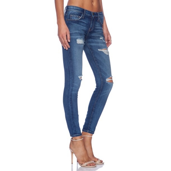 Current Elliott Destroyed Distressed Skinny Jeans - Picture 2 of 4