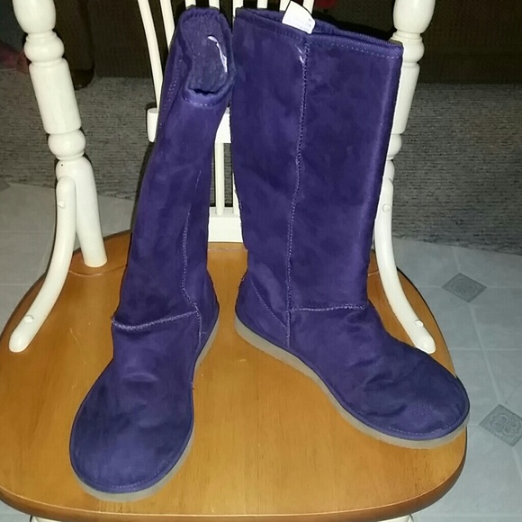 Unionbay Purple Suede Knee High Casual Boots