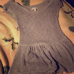 🎉Open Knit AEO Peplum top