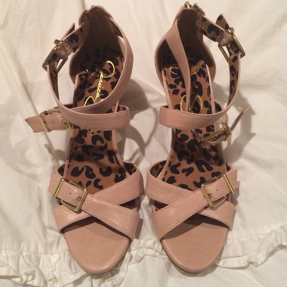 Jessica Simpson Nude Strappy sandal heels