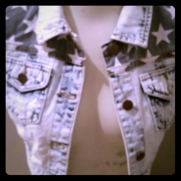American flag jean jacket