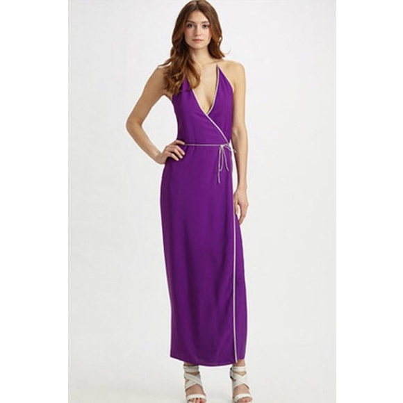 Diane Von Furstenberg Haydee purple silk dress