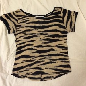 Urban Outfitters zebra knit shirt