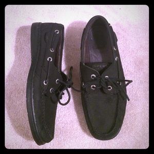 Black Sperry Topsider Boatshoes 🚤