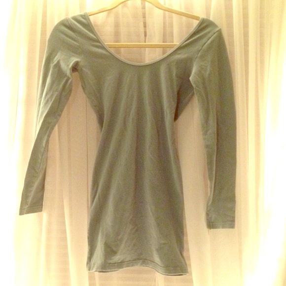 Sage green long sleeve body con