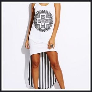 High-low cross dress