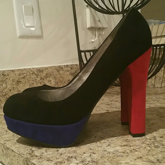 Luichiny Platform Colorblock Pumps