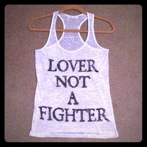 Slightly sheer "lover not a fighter" tank from F21