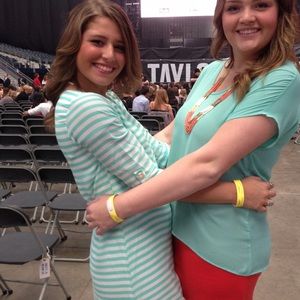 Mint and white dress