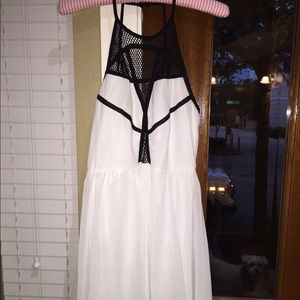 White and black dress