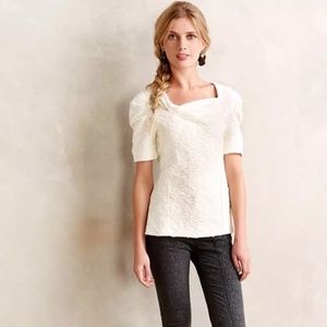 NWT Anthropologie Cedar street ivory top