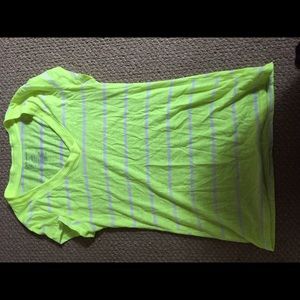Neon yellow shirt.